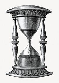 Hourglass, vintage decoration illustration. Remixed by rawpixel.