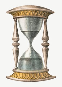 Hourglass, vintage decoration illustration psd. Remixed by rawpixel.