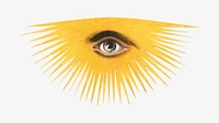 Observing eye, Masonic chart of the Scottish rite. Remixed by rawpixel.