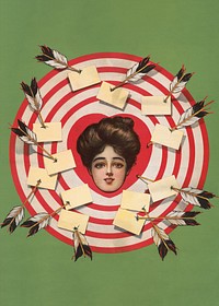 The target, vintage woman illustration. Remixed by rawpixel.