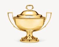 Soup tureen, vintage object by William Stroude. Remixed by rawpixel.