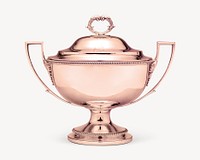 Soup tureen, vintage object by William Stroude. Remixed by rawpixel.