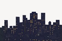 Night lights of Manhattan, cityscape illustration by Joseph Pennell. Remixed by rawpixel.