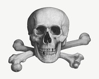 Memento mori, human skull illustration by Jozef Hanula psd. Remixed by rawpixel.