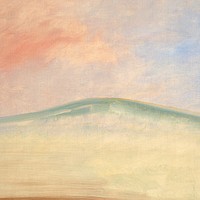 Green hill background, oil painting. Remixed from George Catlin artwork, by rawpixel.