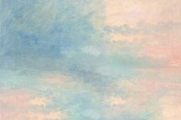 Blue sky background, oil painting. Remixed from George Catlin artwork, by rawpixel.