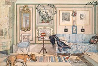 From A Home (26 watercolours) by Carl Larsson. Digitally enhanced by rawpixel.