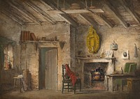 Stage Design for Heart of Midlothian; Deans' Cottage by Alexander Nasmyth. Digitally enhanced by rawpixel.