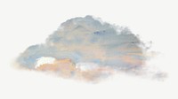 Cloudscape watercolor illustration element psd. Remixed from Hercules Brabazon Brabazon artwork, by rawpixel.