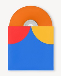 Vinyl disk cover mockup psd