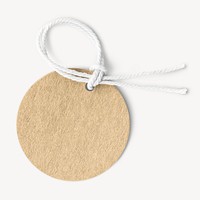 Round clothing tag mockup psd