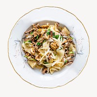Pappardelle pasta, isolated design