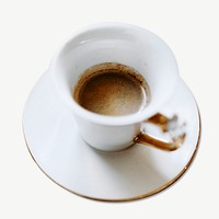 Espresso coffee collage element psd