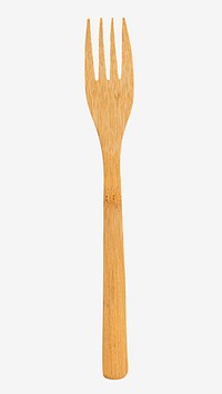 Wooden fork isolated image