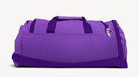 Purple duffle bag mockup psd