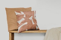 Cushion cover mockup, aesthetic home decor psd