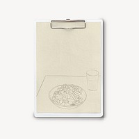 Beige paper mockup, clipboard psd