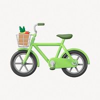 Grocery bicycle, 3D sustainable vehicle illustration