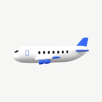 3D plane collage element, side view design psd