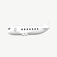 3D plane collage element, side view design psd