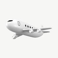 3D plane collage element, side view design psd