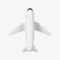 3D plane collage element, top view  design psd