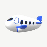 3D plane collage element, side view design psd