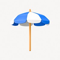 Cartoon beach umbrella clip art, summer design