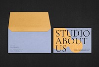 Envelope mockup, realistic invitation card psd