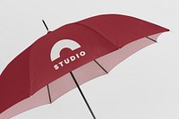 Red umbrella mockup psd