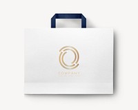 Paper shopping bag, luxury product packaging psd