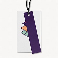 Purple clothing tag, fashion branding with design space