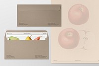 Envelope mockup, realistic invitation card psd