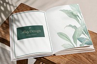 Magazine page mockup, realistic publication psd