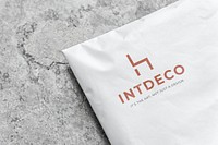 Plastic parcel bag, business branding design psd