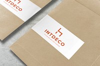 Document envelope label, business branding design psd