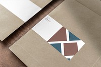 Document envelope label, business branding design psd