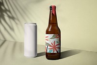 Glass bottle, tropical packaging design