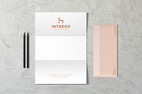 Professional corporate identity mockup, stationery set psd