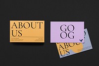 Business card mockup, professional branding identity psd