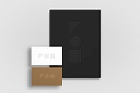 Professional corporate identity with business card, stationery set