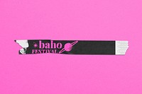 Concert wristband, music product branding psd