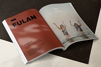 Magazine page mockup, realistic publication psd