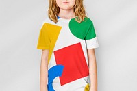 Kids t-shirt mockup, casual apparel psd