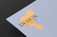 Branding logo mockup, professional design on paper psd