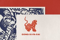 Chinese letterhead mockup, Lunar New Year design psd