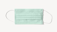 Green surgical mask mockup psd