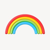 Rainbow 3D icon sticker psd