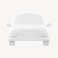 Car icon, 3D minimal illustration psd