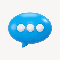 Speech bubble icon, 3D rendering illustration psd